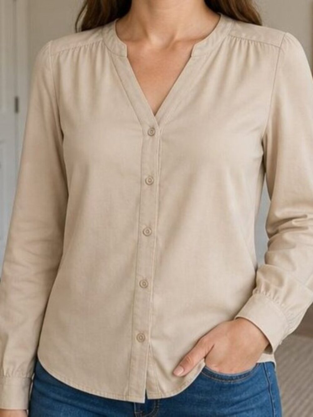 Sand Ruffle Blouse - Picture 2 of 6
